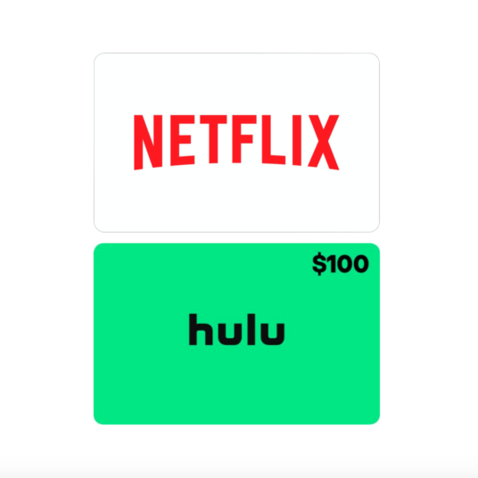Get a FREE $10 Best Buy gift card with $100 Netflix or Hulu gift card purchase
