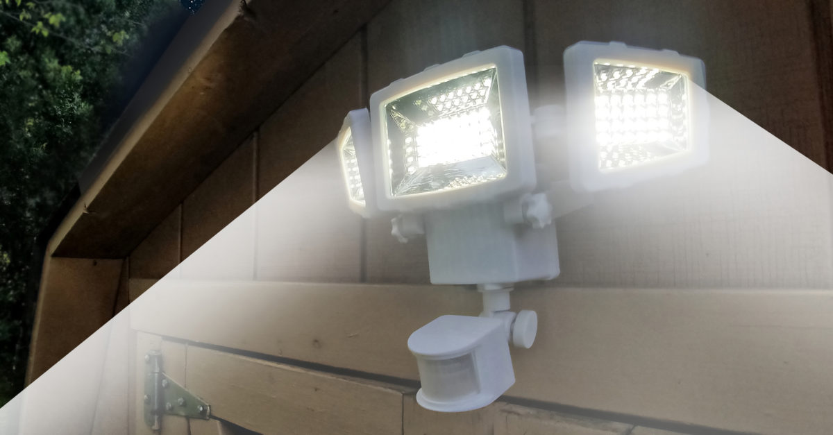 Westinghouse 2000 lumen triple head solar security light for $20