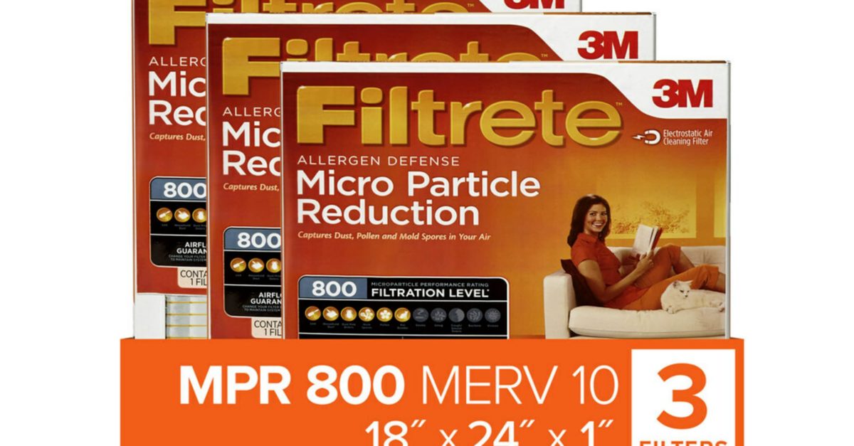 3-pack Filtrete Allergen Defense air filters for $16