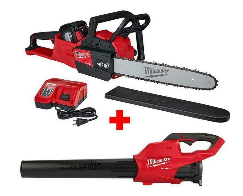 Milwaukee cordless 16-inch chainsaw & FREE blower tool kit for $411