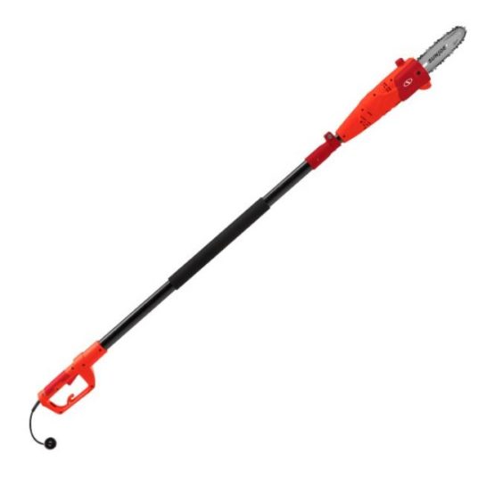 Sun Joe 8″ red electric corded telescoping pole chain saw for $67, free shipping