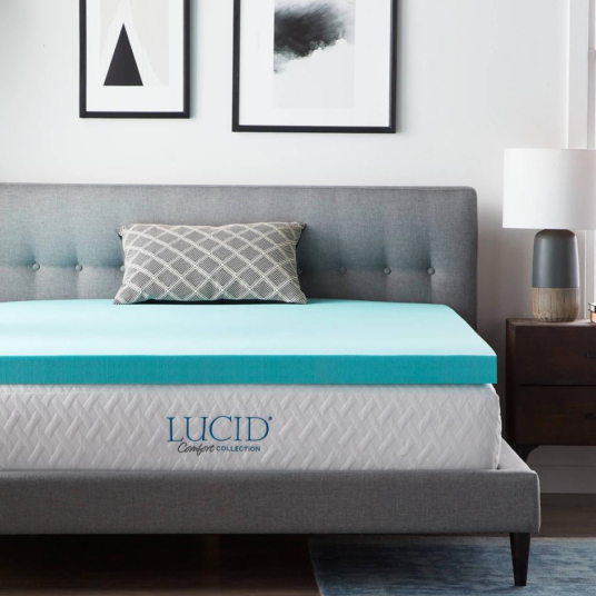 Lucid Comfort Collection 3-inch memory foam mattress topper for $60