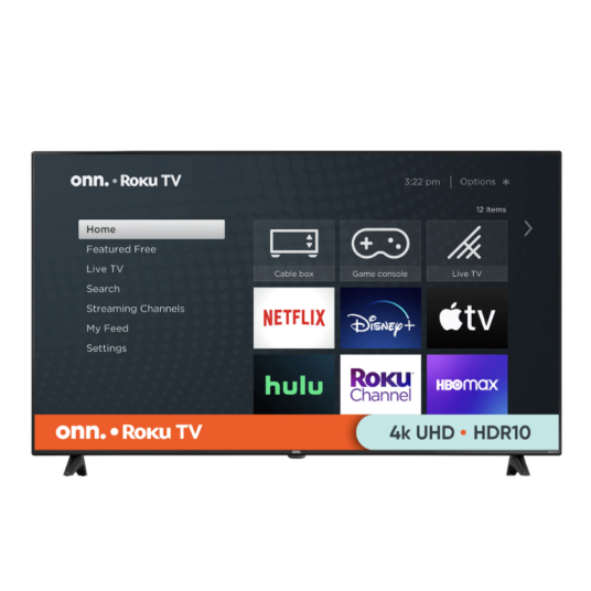 onn. 65″ Class 4K UHD Roku smart TV HDR for $298