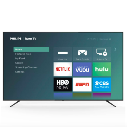 Philips 75″ Class Roku Smart 4k UHD LED HDTV with HDR for $599