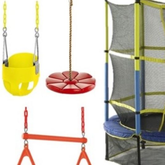 Today only: Swings and trampolines from $16