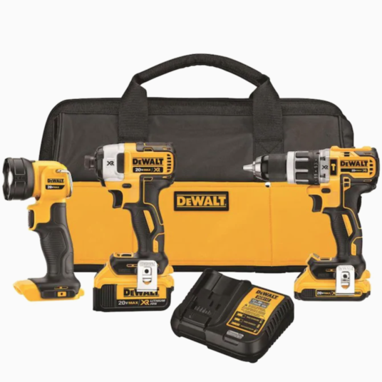 Today only: Dewalt XR 3-tool 20-volt max brushless combo kit for $249