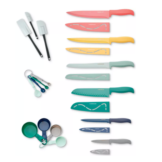 Farberware 23-piece resin kitchen cutlery & gadget set for $20