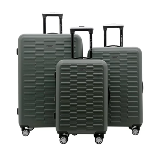 Travelers Club 3-piece Shannon spinner expandable luggage set for $100