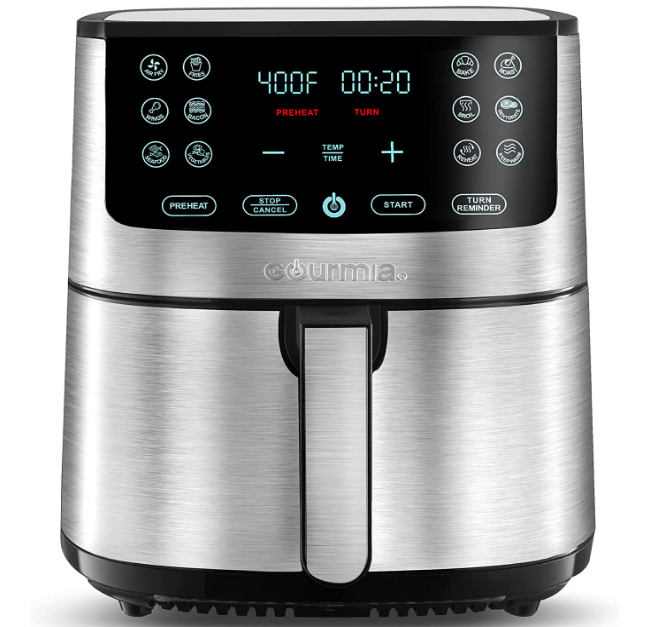 8-quart Gourmia multifunction stainless steel air fryer for $82