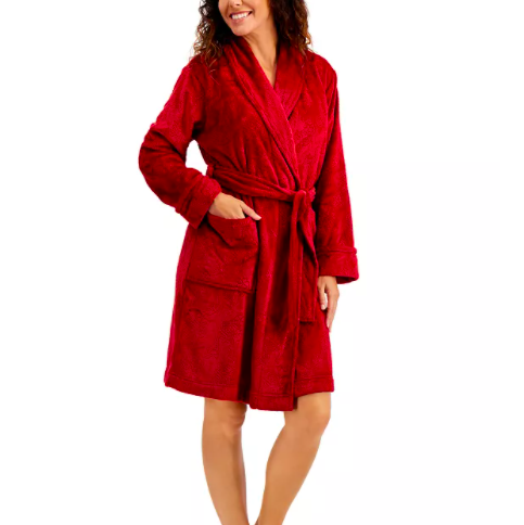 Today only: Charter Club short floral cozy robe for $28, free shipping