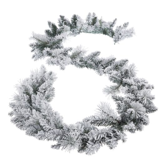 Holiday Time Winter Frost flocked un-lit garland for $3