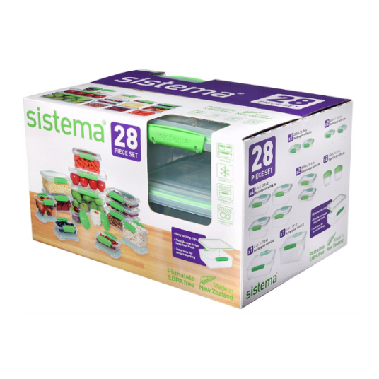 Sistema 28-piece KLIP IT Accents Collection food storage set for $15
