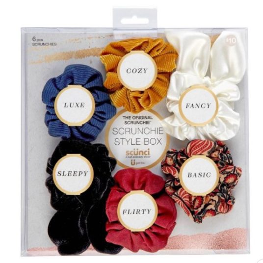 3 scunci 6-pack Scrunchie Boxes for $10