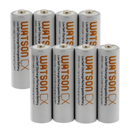 Today only: 8-pack of Watson rechargeable AA NiMH batteries for $15