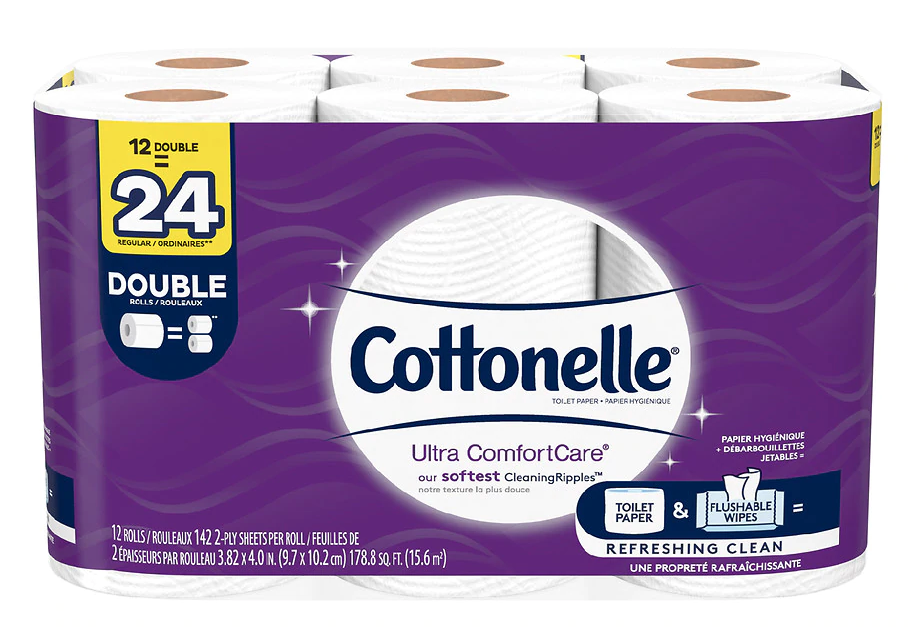 12-pack Cottonelle toilet paper for $5