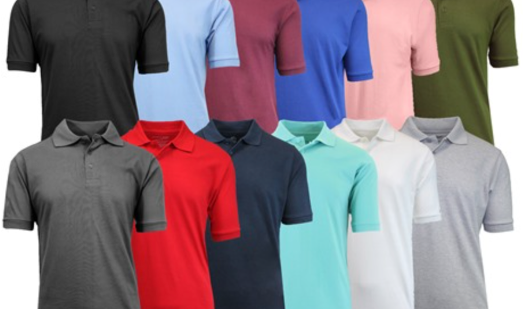 Today only: 4-pack Galaxy by Harvic men’s short sleeve polos for $24