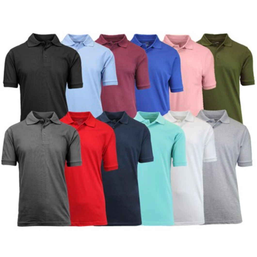 Today only: 4-pack Galaxy by Harvic men's short sleeve polos for $24 ...