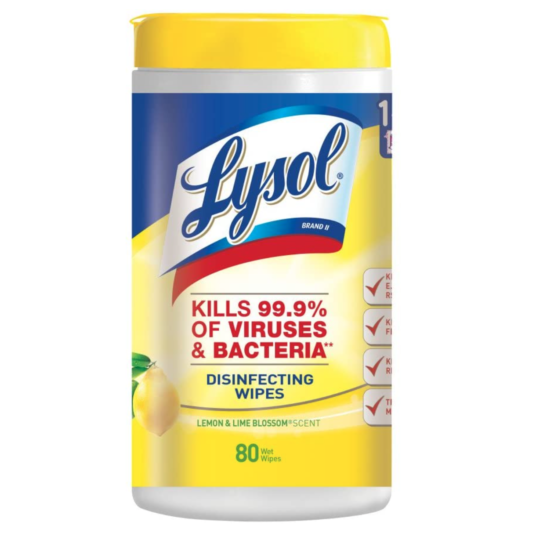 80-count Lysol disinfectant wipes for $4