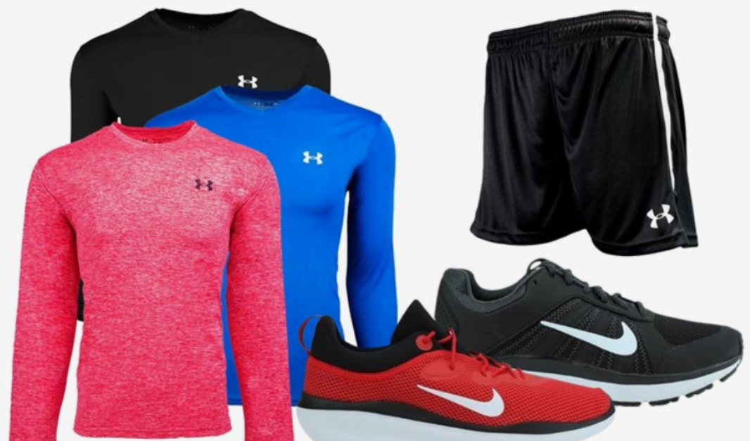 Today only: UA & Nike athletic apparel & shoes starting at $17