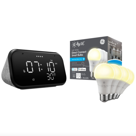 Lenovo Smart Clock + 4 GE Direct Connect smart A19 LED bulbs for $30