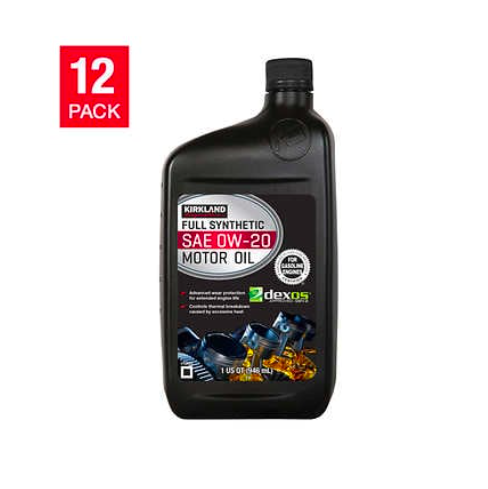 Costco members: 12-pack of 1-quart Kirkland Signature full synthetic motor oil for $21