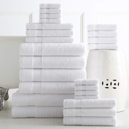 Today only: Affinity Linens luxury 100% plush cotton 24pc bath towel set for $50