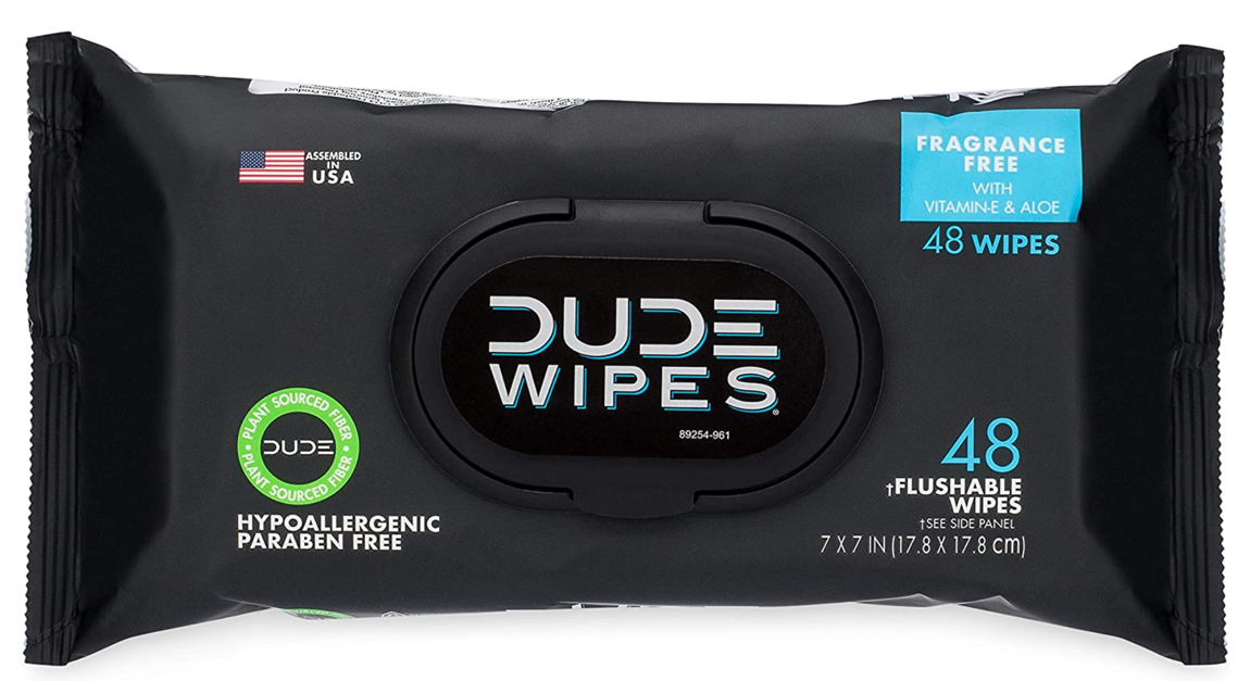 48-count DUDE Wipes flushable wipes from $3