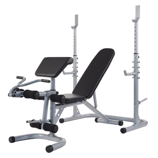 Everyday Essentials multifunctional workout station with squat rack for $130