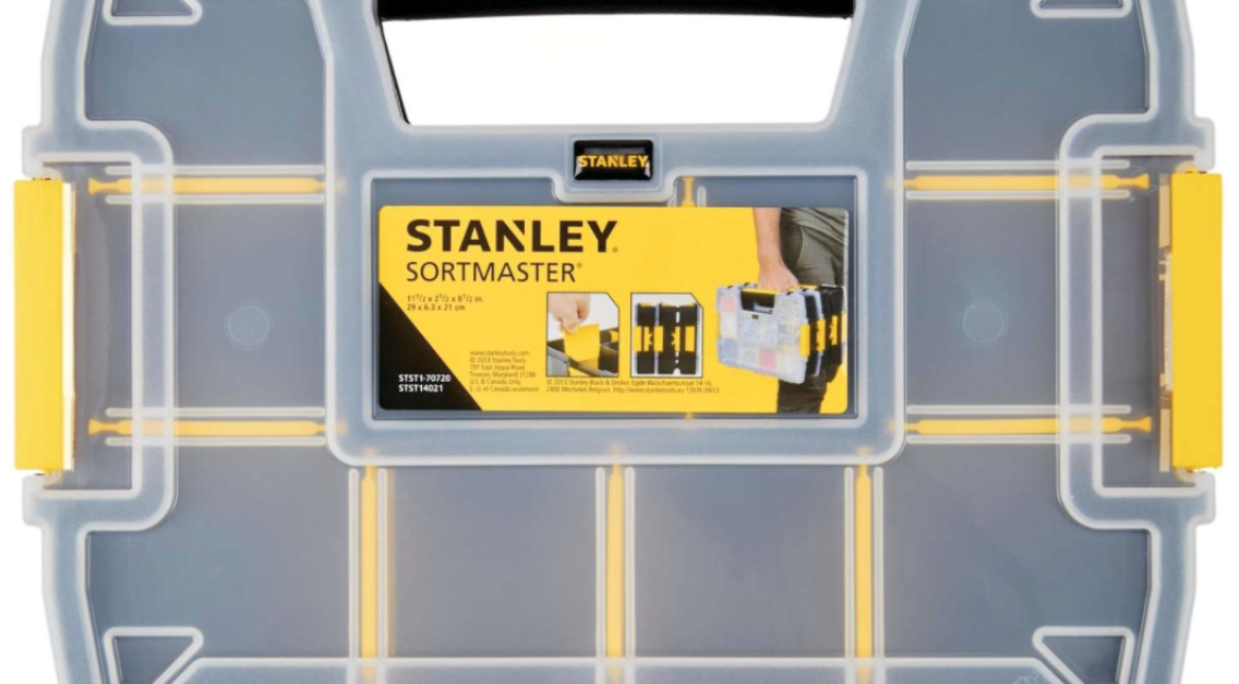 Stanley Sortmaster storage organizer with 8 compartments for $6
