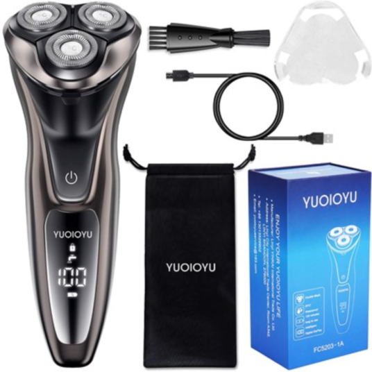 Today only: YUOIOYU waterproof rechargeable electric shaver for $20