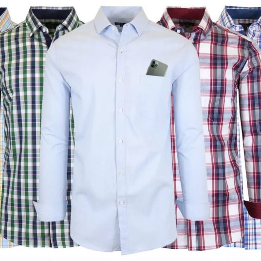 Today only: Galaxy by Harvic men’s assorted dress shirt 4-packs from $27