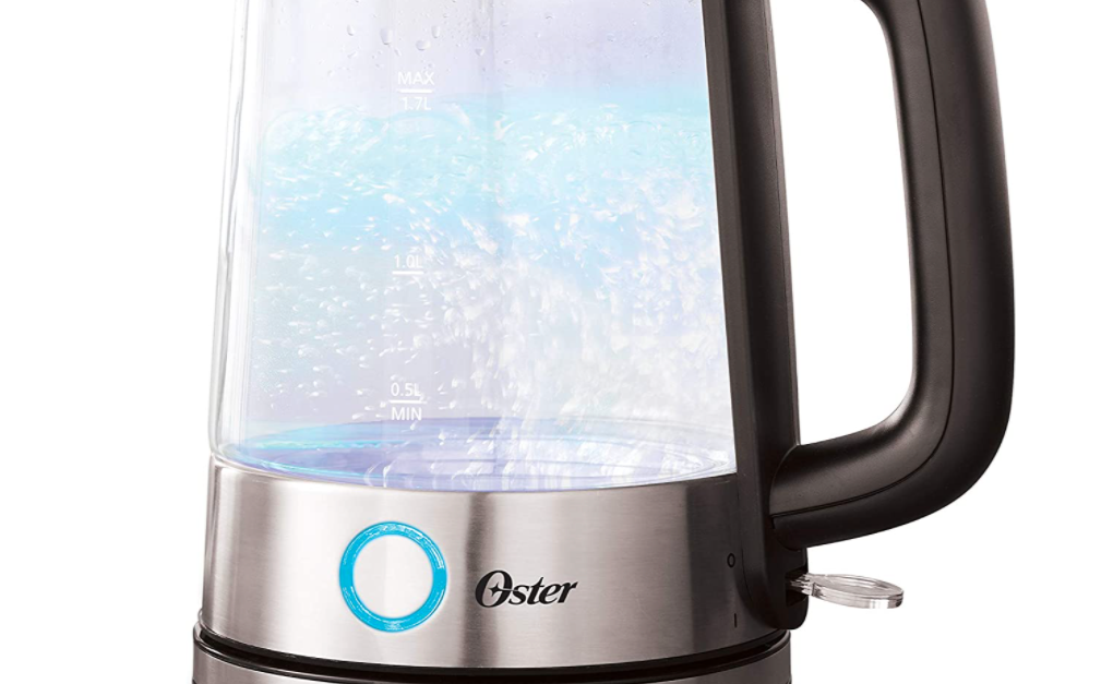 Oster 1.7L 7-cup illuminating glass kettle for $33