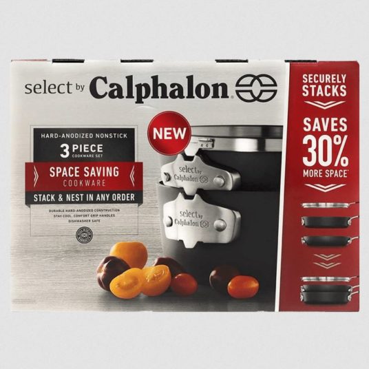 Today only: Calphalon Select 3-piece nonstick cookware set for $67 shipped