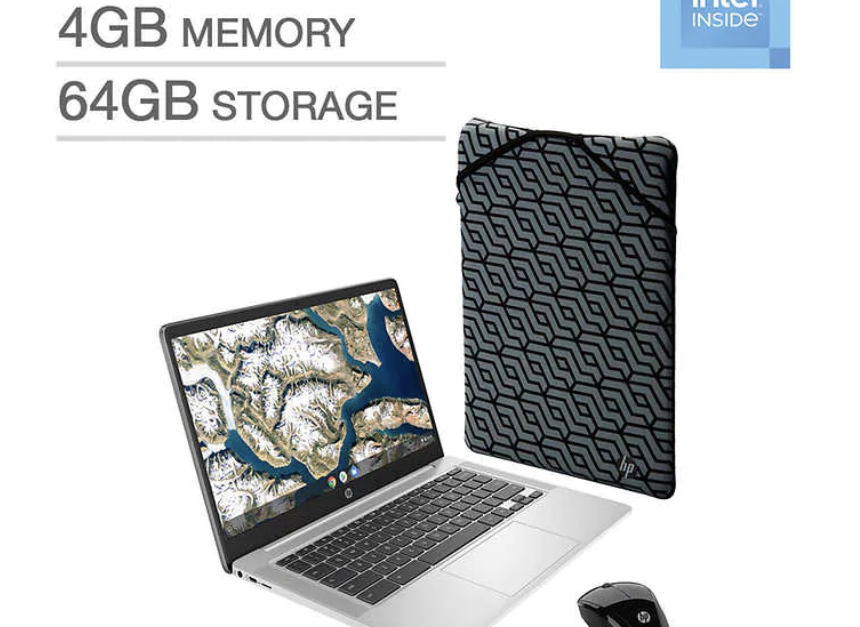 Costco members: 14″ HP 4GB memory, 64GB storage Chromebook bundle for $200