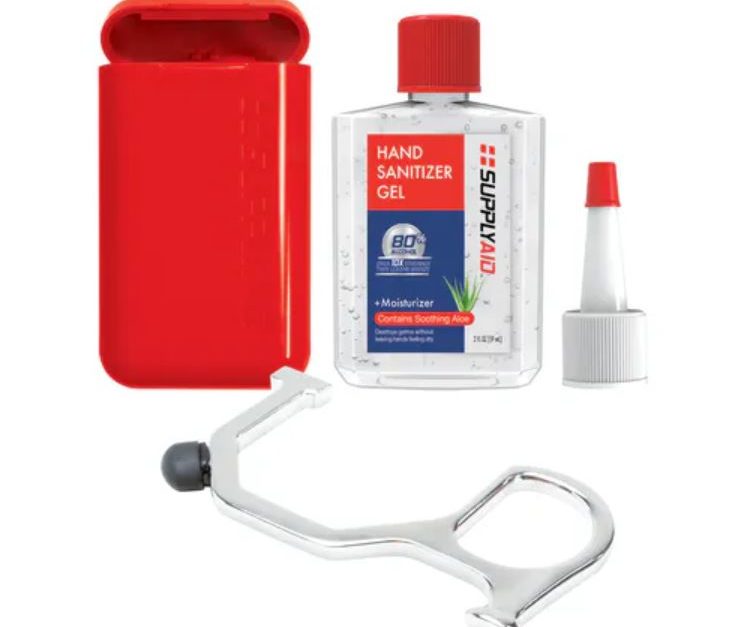 SupplyAID no-touch utility key set with hand sanitizer for 57 cents, free shipping
