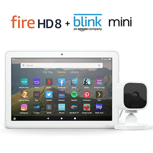 Today only:  Fire HD 8 tablet 32 GB with Blink mini camera for $75