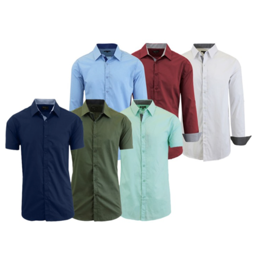 3-pack Galaxy by Harvic men’s casual dress shirts from $29