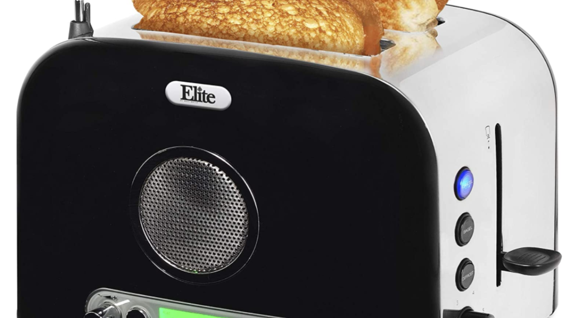 Elite by Maxi-Matic platinum 2-slice radio toaster for $26