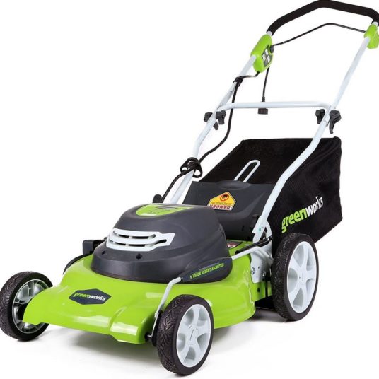 Today only: Greenworks 20-inch 3-in-1 electric corded lawn mower for $100