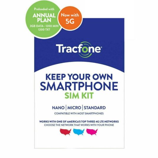 Tracfone 1-year prepaid smartphone plan for $60