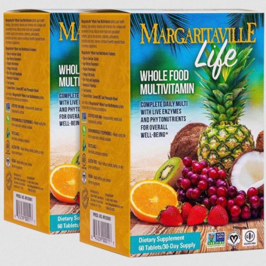 Today only: 2-pack of Margaritaville Life whole food vitamins for $20 shipped