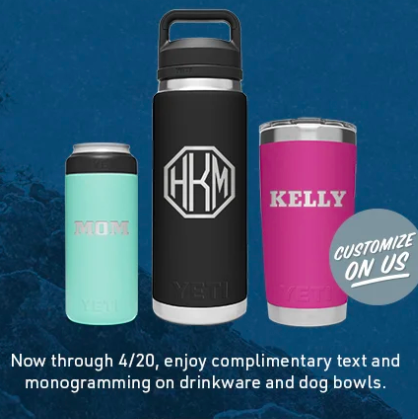 Yeti deals: Enjoy FREE customization for a limited time