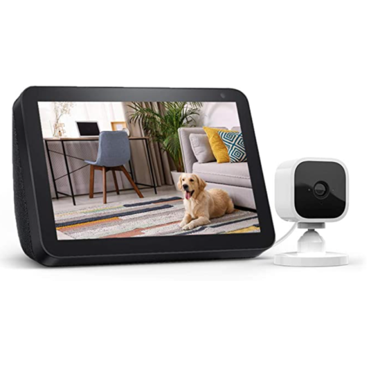 Echo Show 8 with Blink Mini indoor smart security camera for $65