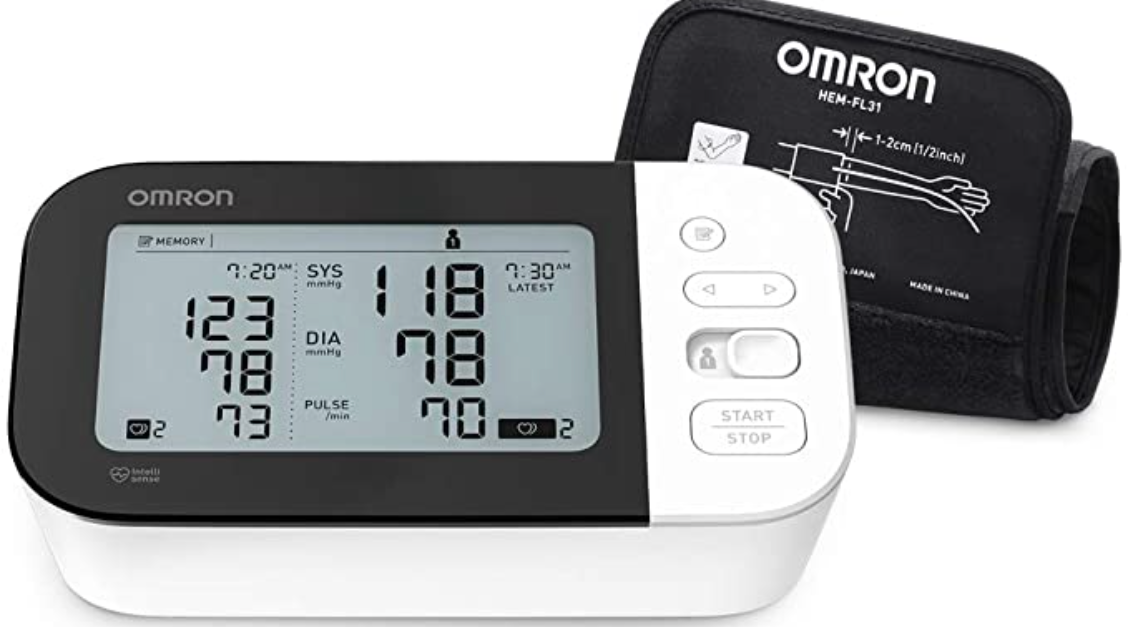 Omron Wireless upper arm blood pressure monitor, 7 Series for $45
