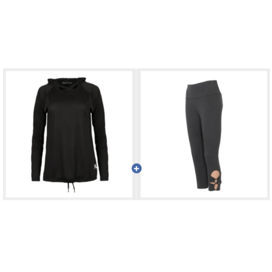 Under Armour women’s hoodie + RBX women’s capris for $30, free shipping
