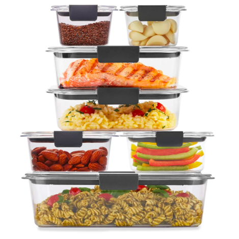 14-piece Rubbermaid Brilliance BPA-free leak-proof food container set for $23