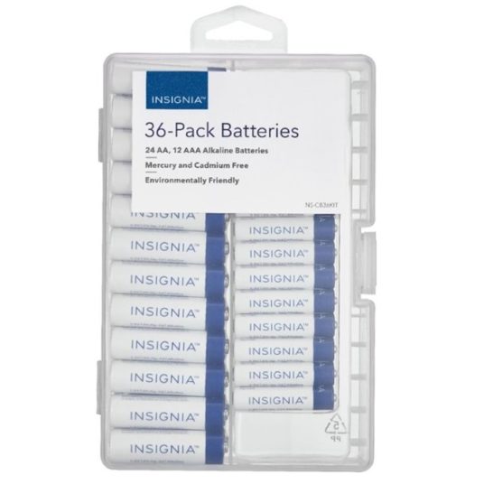 Today only: 36-pack of AA and AAA Insignia batteries for $6
