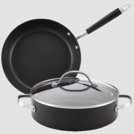 Today only: Anolon 3-quart covered sauté and 9.5-inch French skillet for $67 shipped