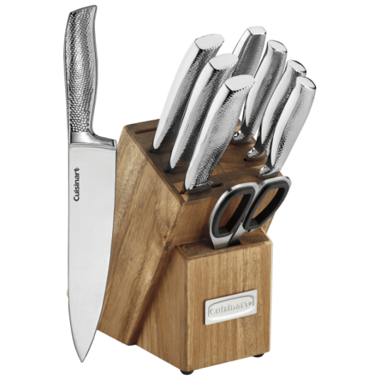 Today only: Cuisinart 10-piece stainless steel hammered knife block set for $60 shipped