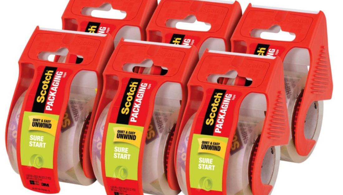 Scotch Sure Start 6-pack shipping tape dispensers for $9